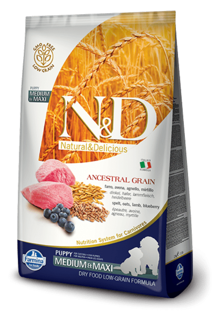 Farmina - N&amp;D Ancestral - Lamb Puppy Med/Maxi, 26.4 lb