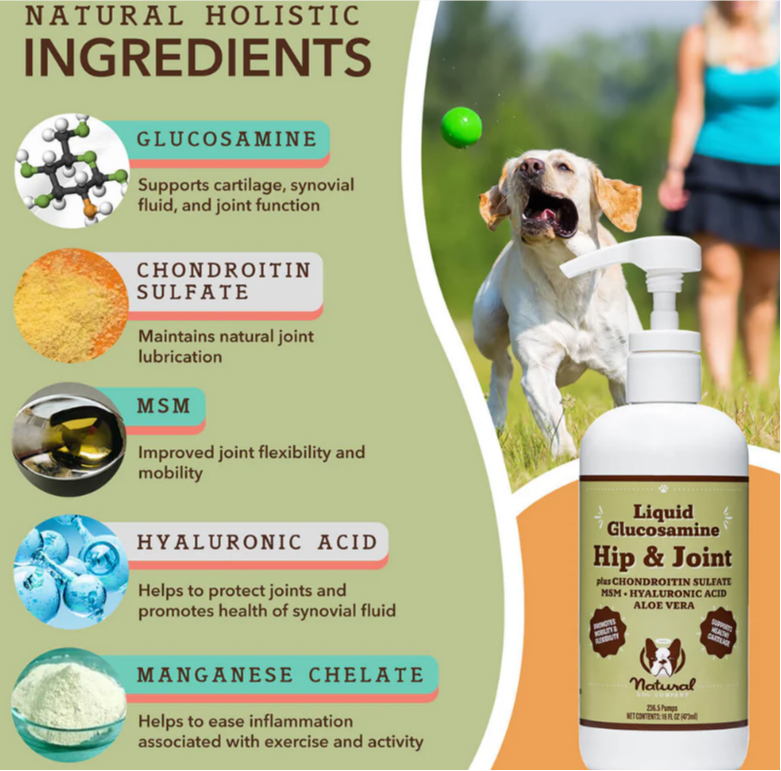 Natural Dog Co HIP &amp; JOINT OIL, 16 oz