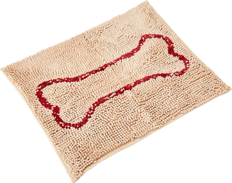 Soggy Doggy - Slopmat - Beige w/Red Bone - 18x24, S