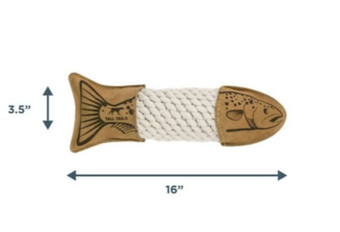 Tall Tails - Natural Leather &amp; Rope Trout, 15"