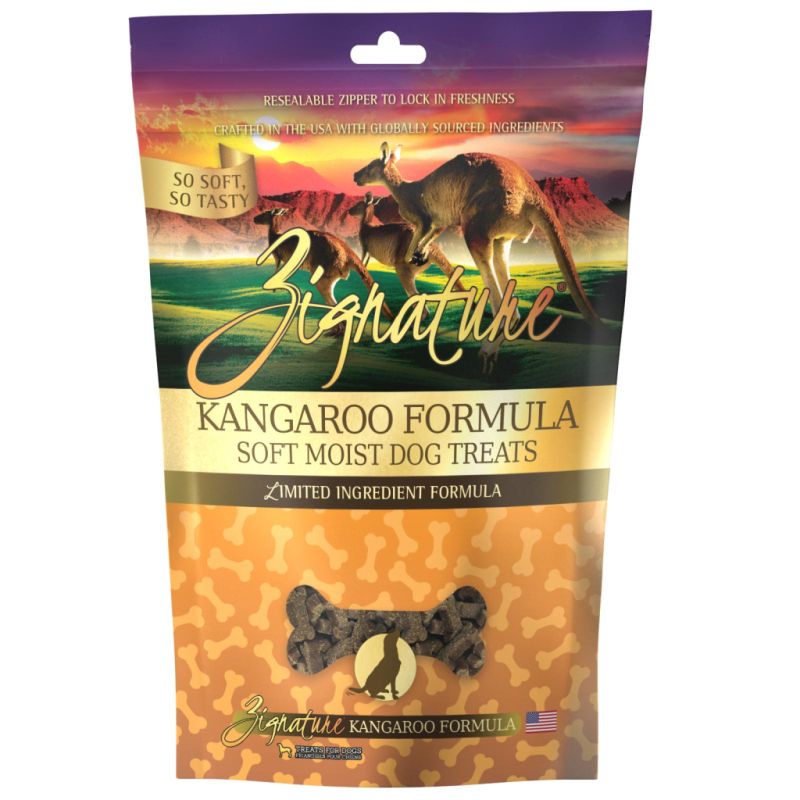 Zignature - GF Semi Moist Treat - Kangaroo, 4 oz