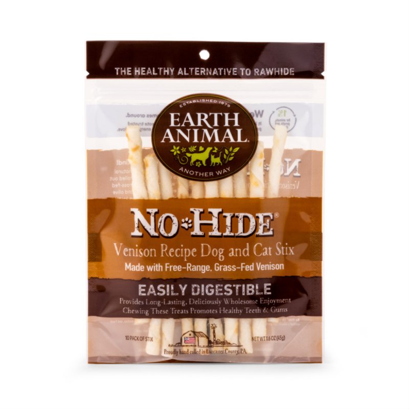 Earth Animal - No Hide - Venison, Stix (10pk)