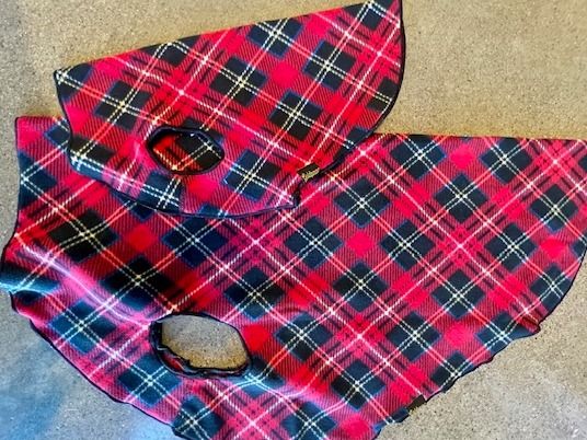 Goldpaw - Stretch Fleece single - Red Plaid SZ 22