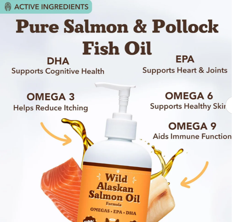 Natural Dog Co AK SALMON OIL, 16 oz