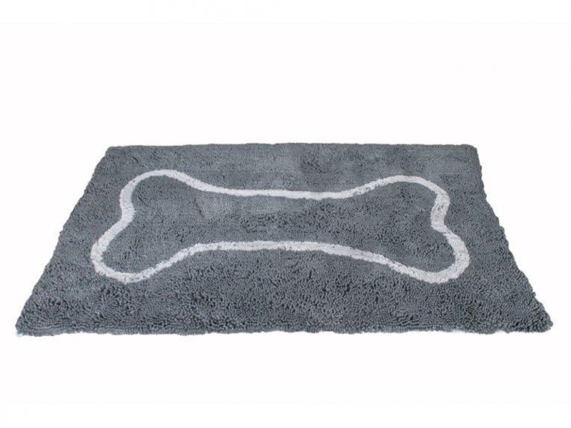 Soggy Doggy - Slopmat - Gray w/White Bone - 18x24, S