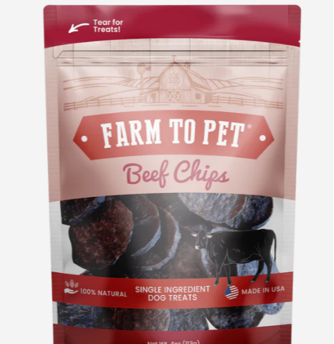 Farm To Pet - Beef Chips, 12 oz
