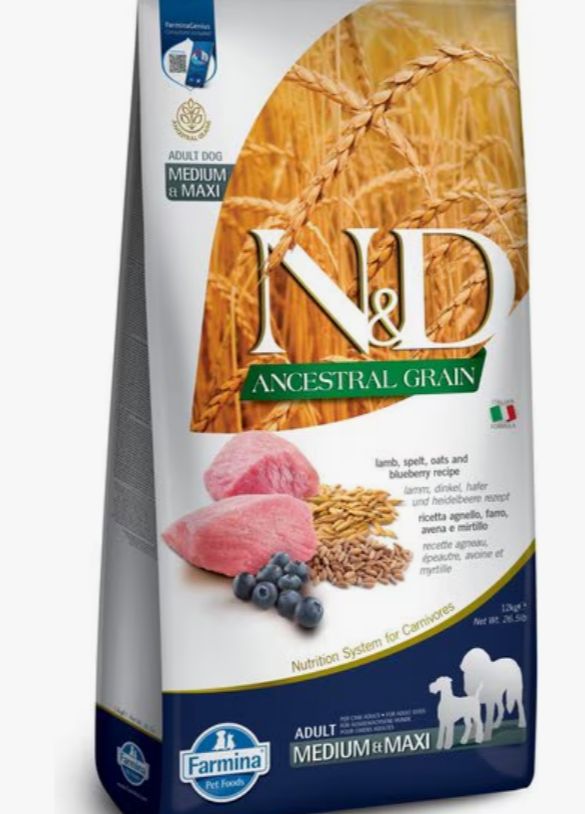 Farmina - N&amp;D Ancestral - Lamb Adult Med/Maxi, 26.4 lb