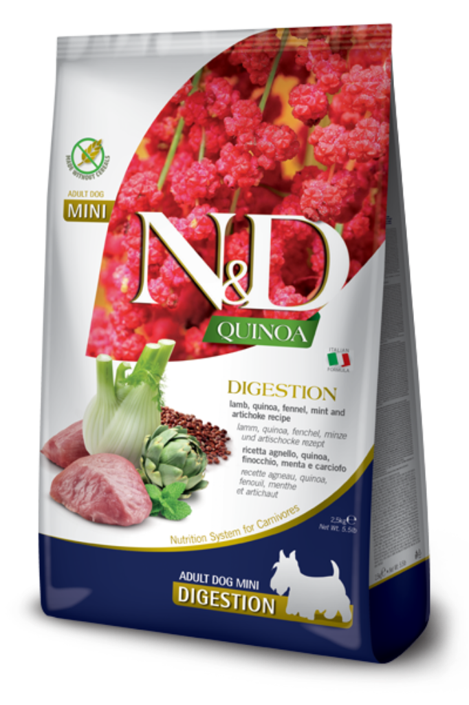 Farmina - N&amp;D Quinoa Digestion - Lamb Mini, 5.5 lb