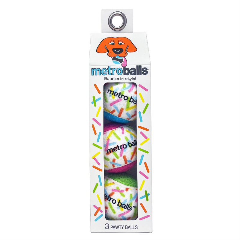 Metro Paws Pawty Balls, 3 pack