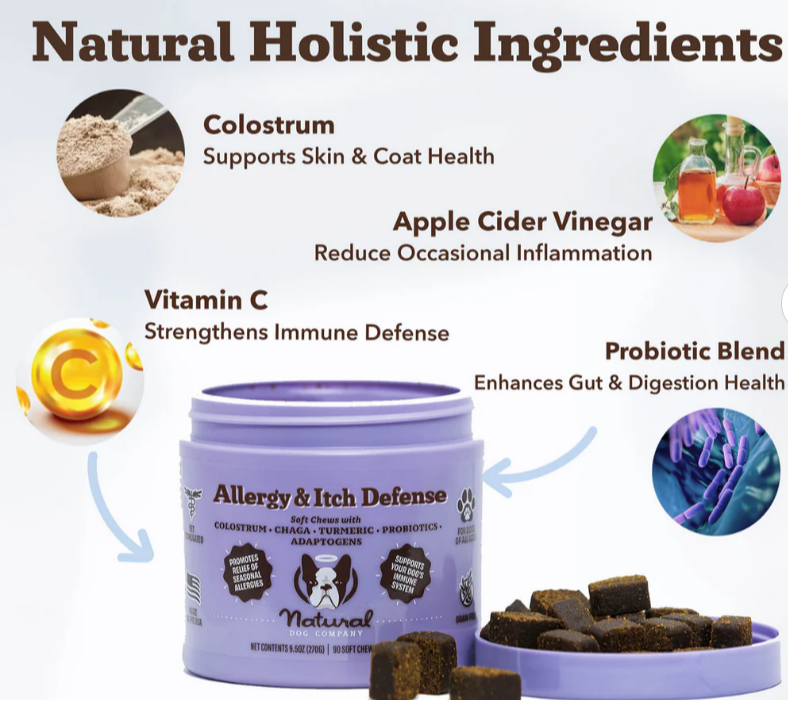 Natural Dog ALLERGY &amp; ITCH Supplement, 90 ct