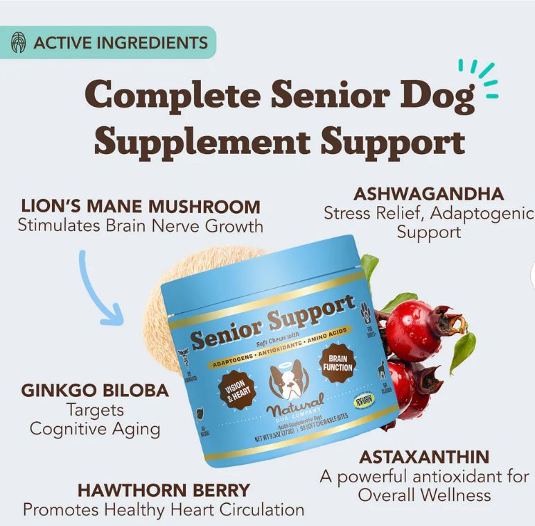 Natural Dog SENIOR SUPPORT Supplement, 90 ct