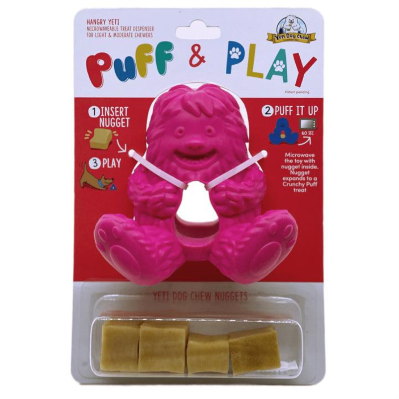 Yeti Dog Chew - Hangry Yeti Puff &amp; Play - Pink