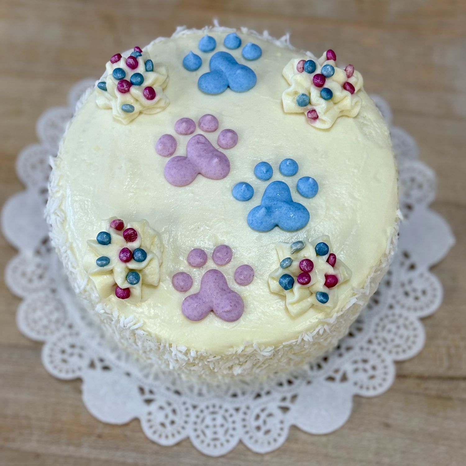 CeleBARK Gender Reveal Cake