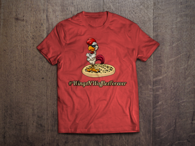 Wings N' Waffles Forever T-Shirt (Red) [PREORDER]