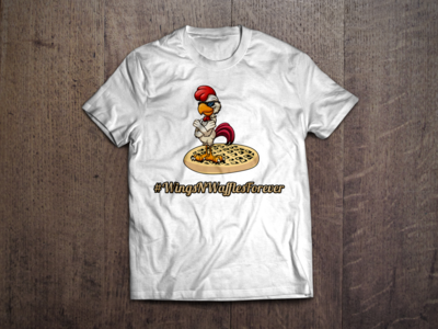 Wings N' Waffles Forever T-Shirt (White) [PREORDER]