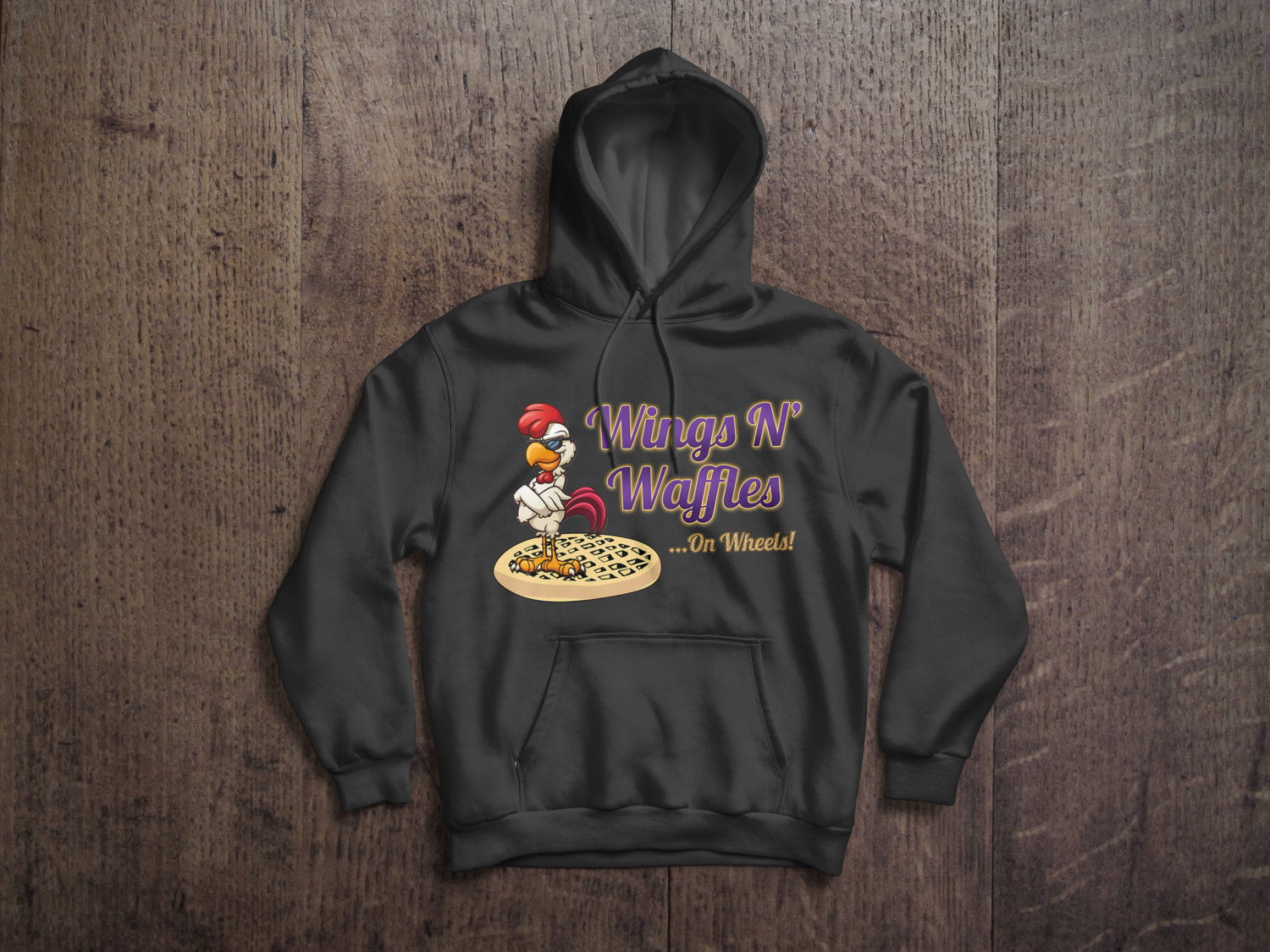 Wings N Waffles with Chicken Hoodie