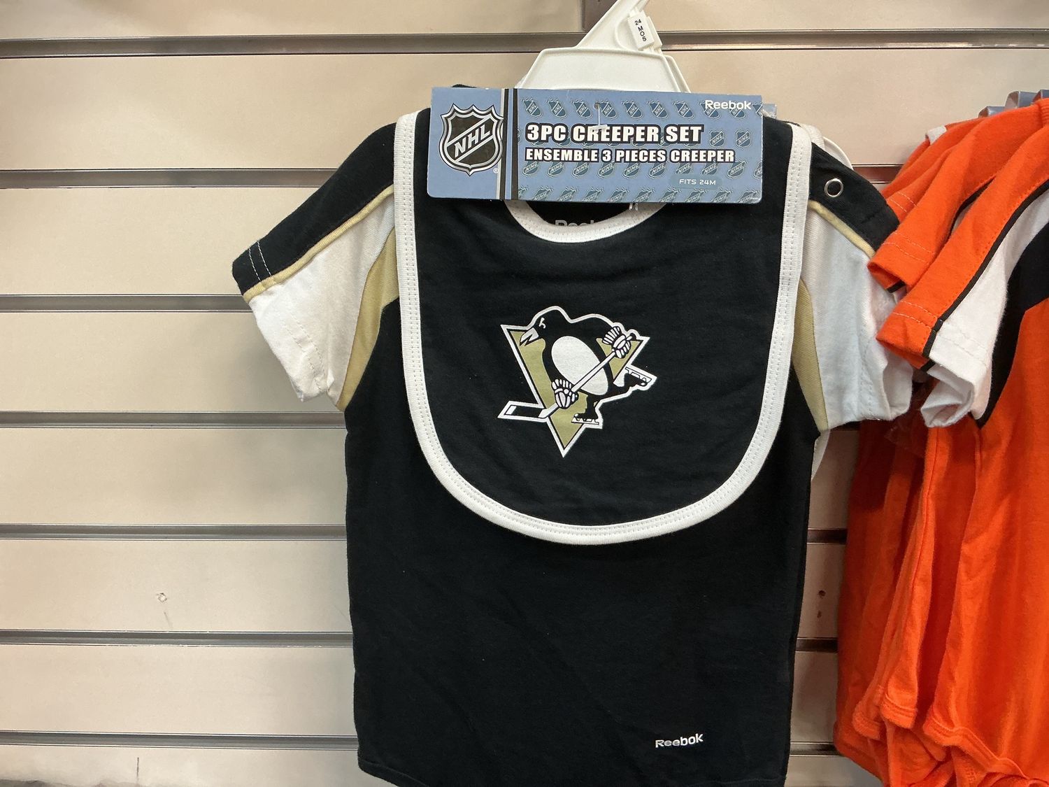 NHL 3-Piece Creeper Set, Size: 24 Months, Team: Pittsburgh Penguins