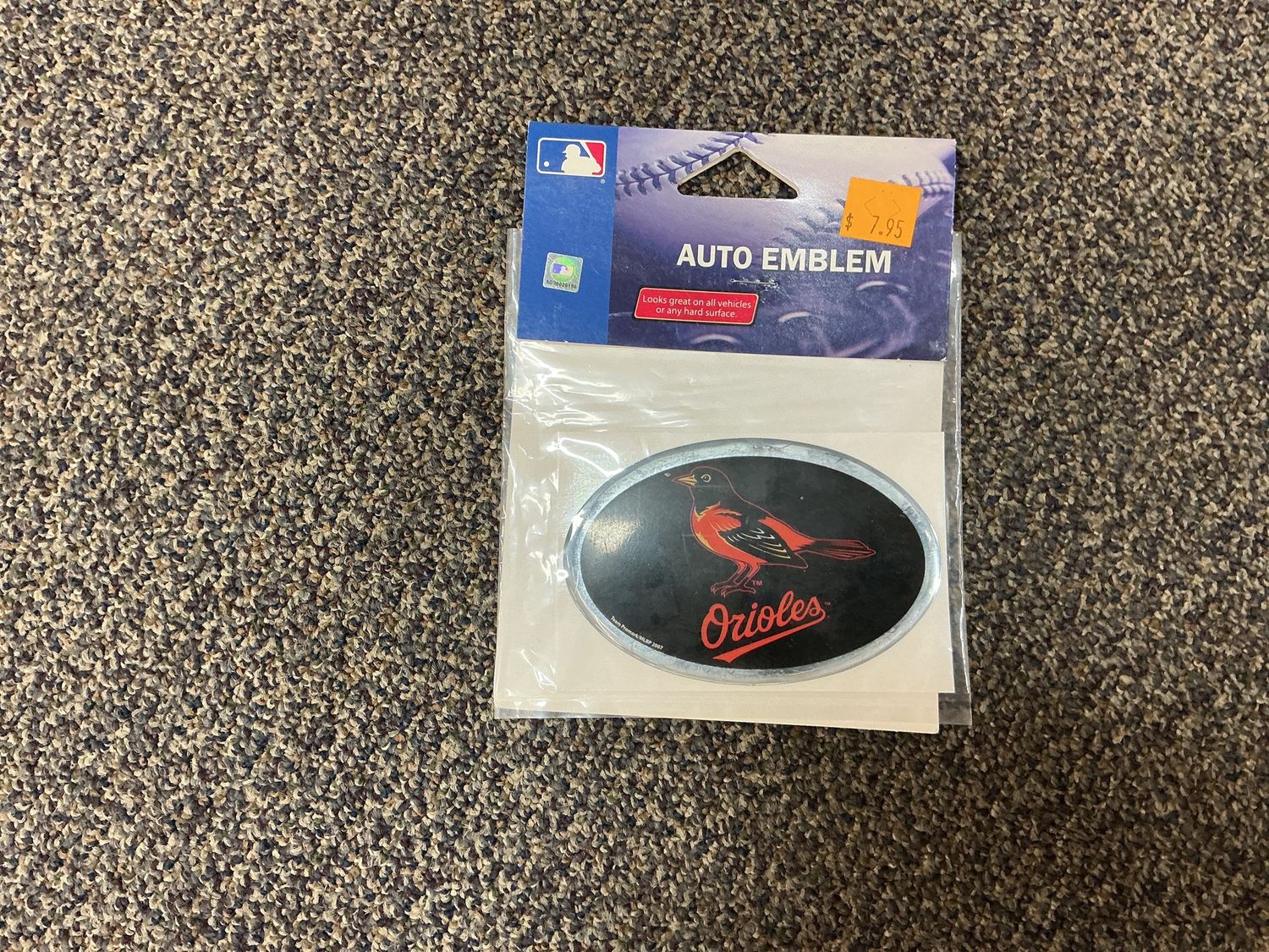 MLB 3D Metallic Auto Emblem, Team: Baltimore Orioles