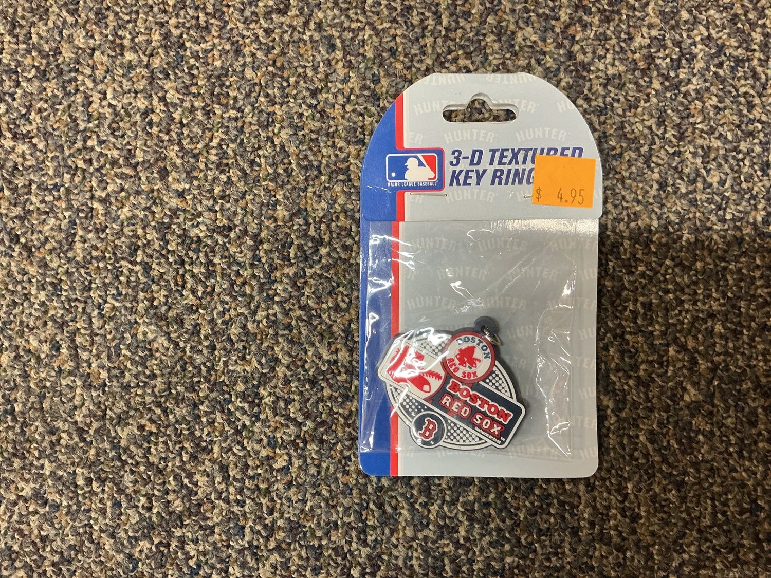 MLB 3D Textured Key Ring Boston Red Sox