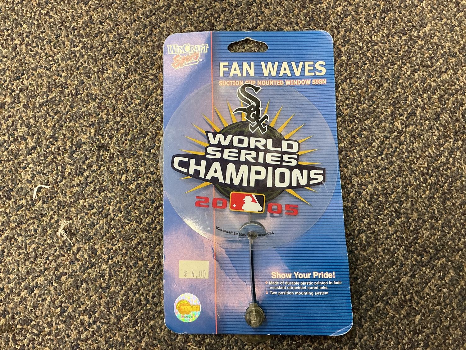 Suction Cup Mounted Window Sign, Team: Chicago White Sox World Series 2005