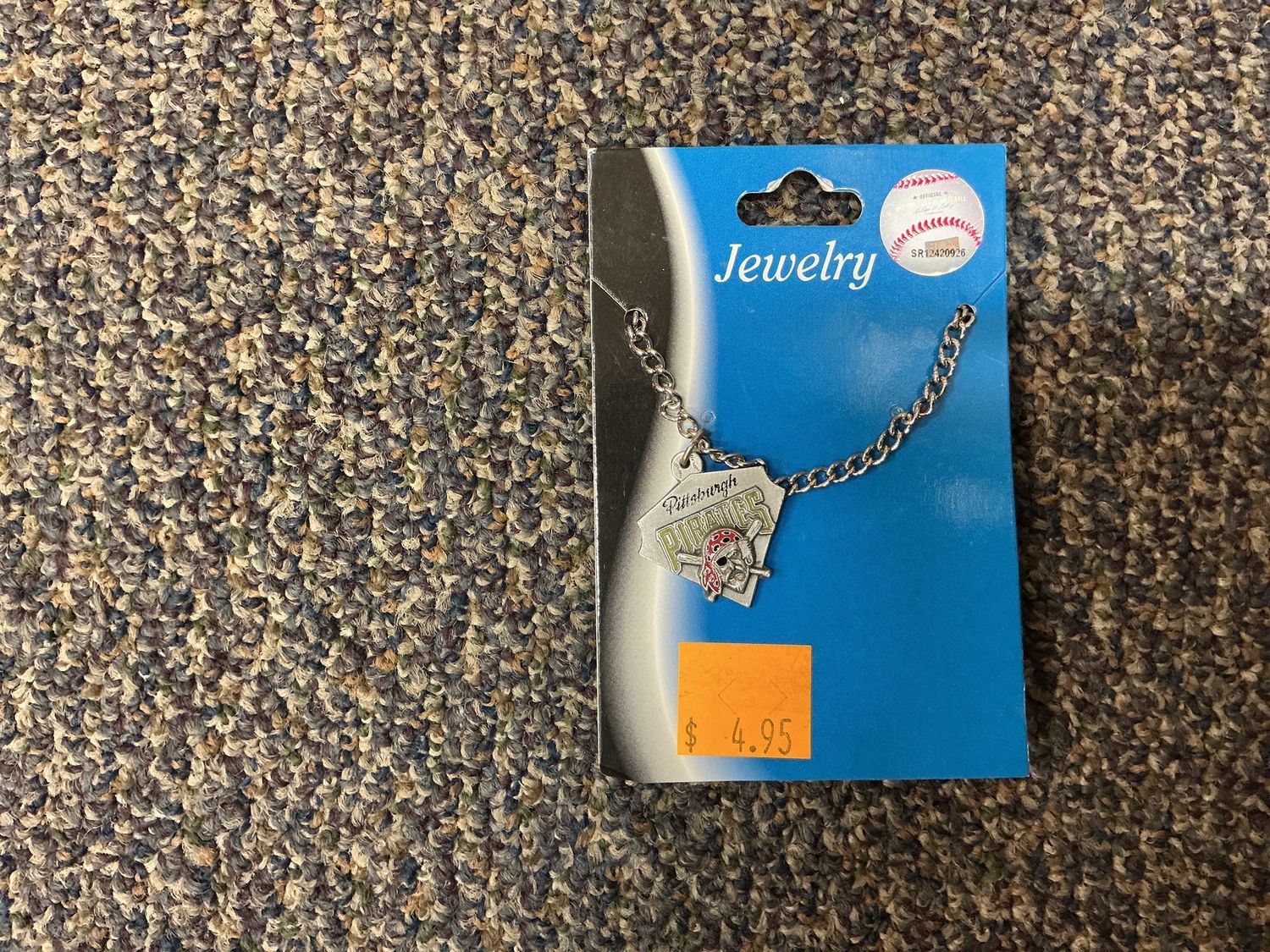 Silver Team Logo Pendant, Team: Pittsburgh Pirates