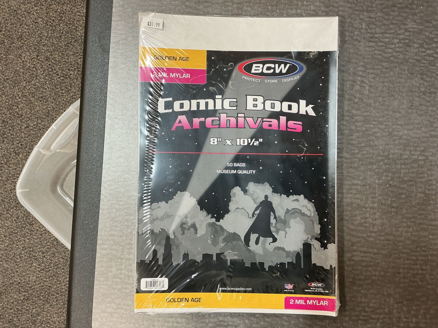 Comic Book Archivals, 50 count, Size: Golden Age, Type: 2 Mil Mylar
