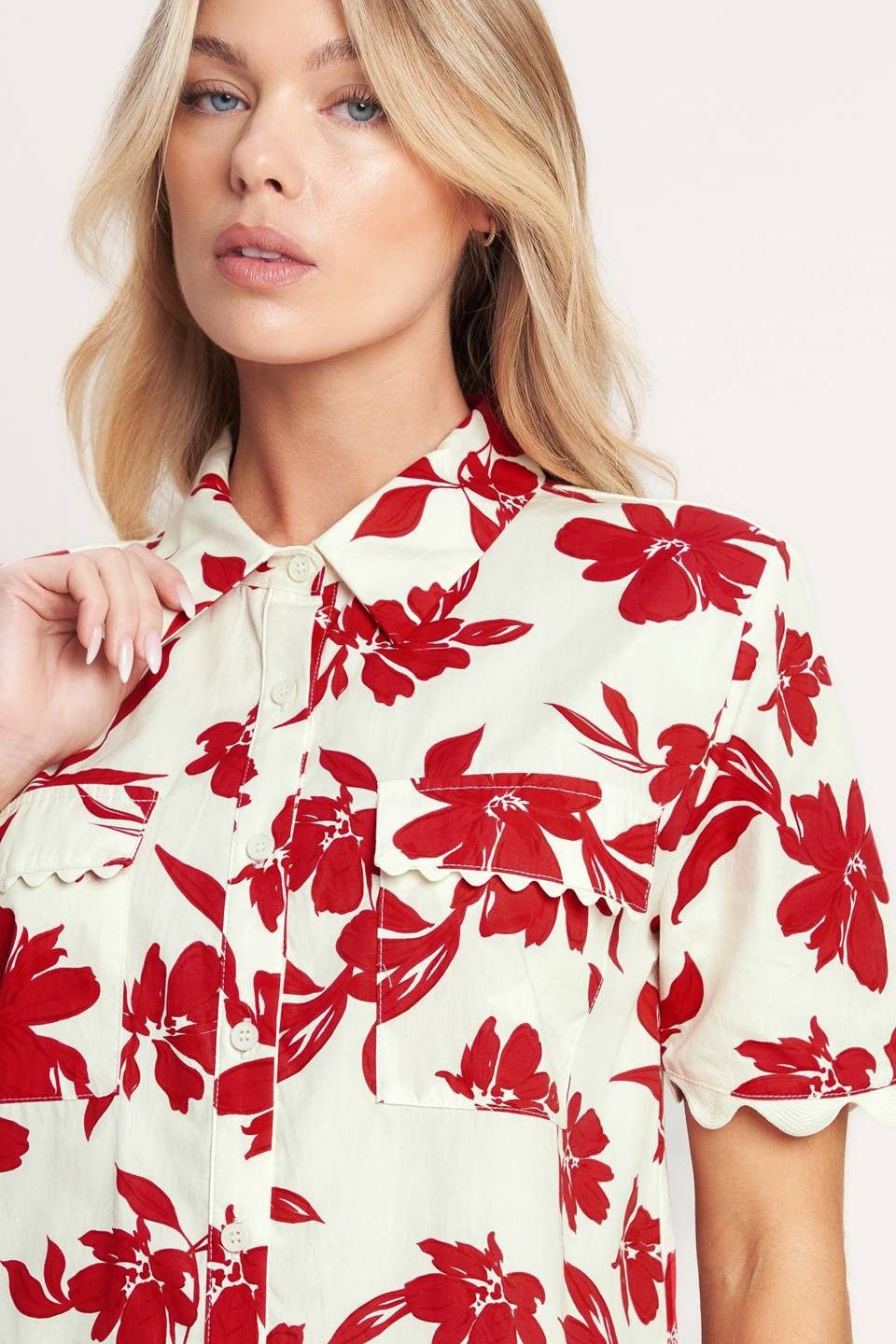Scarlet Bloom Top