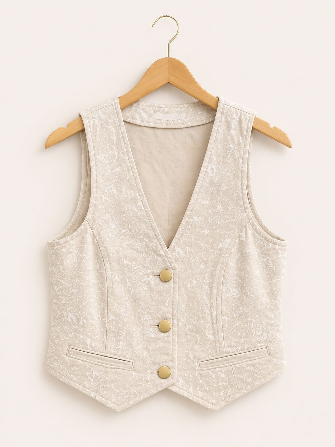 Ivory Bloom Vest