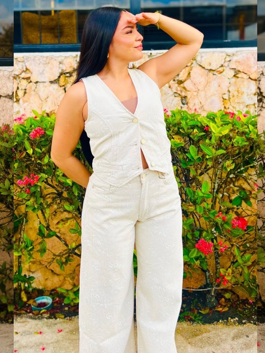 Ivory Bloom Vest