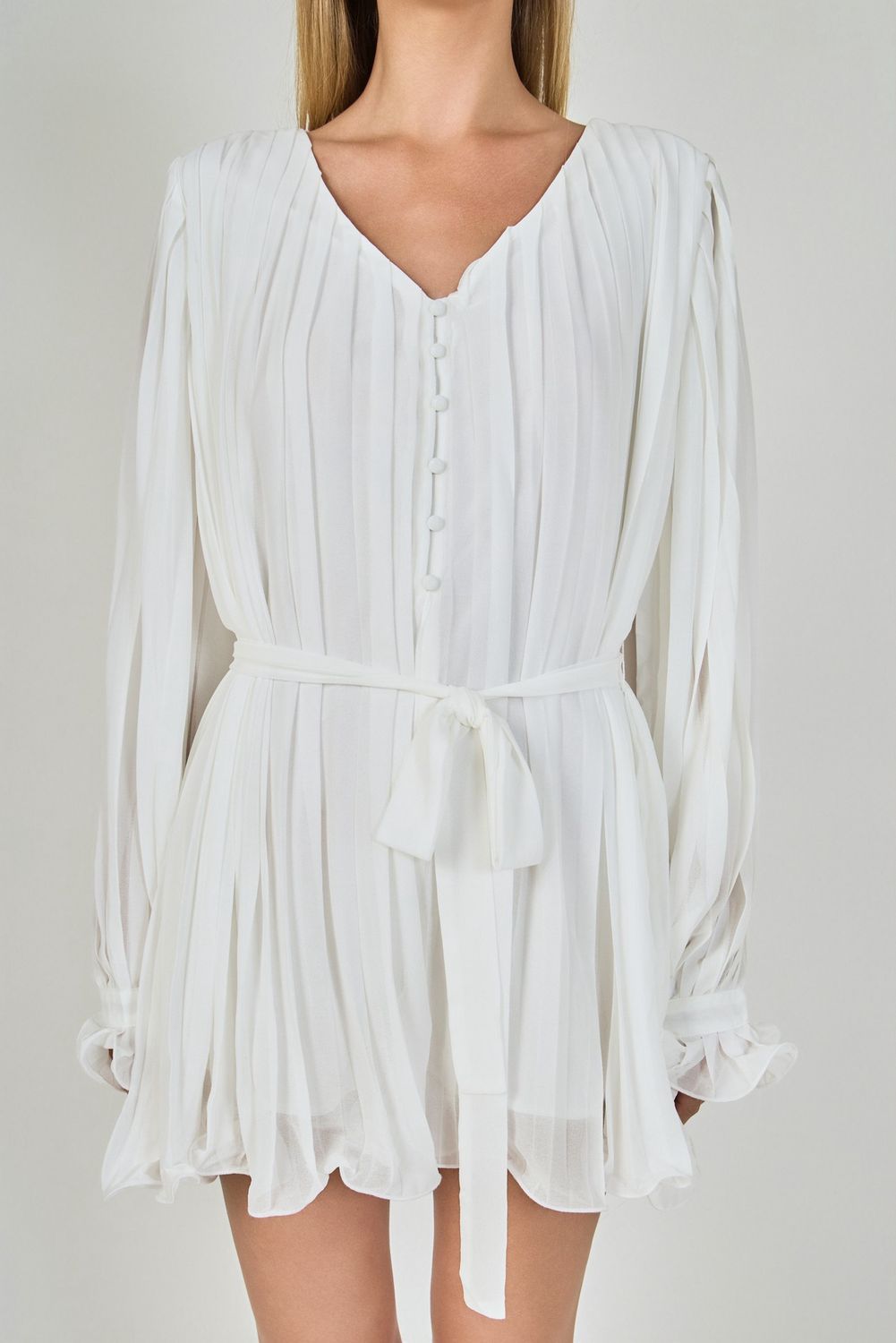Pleated Romper