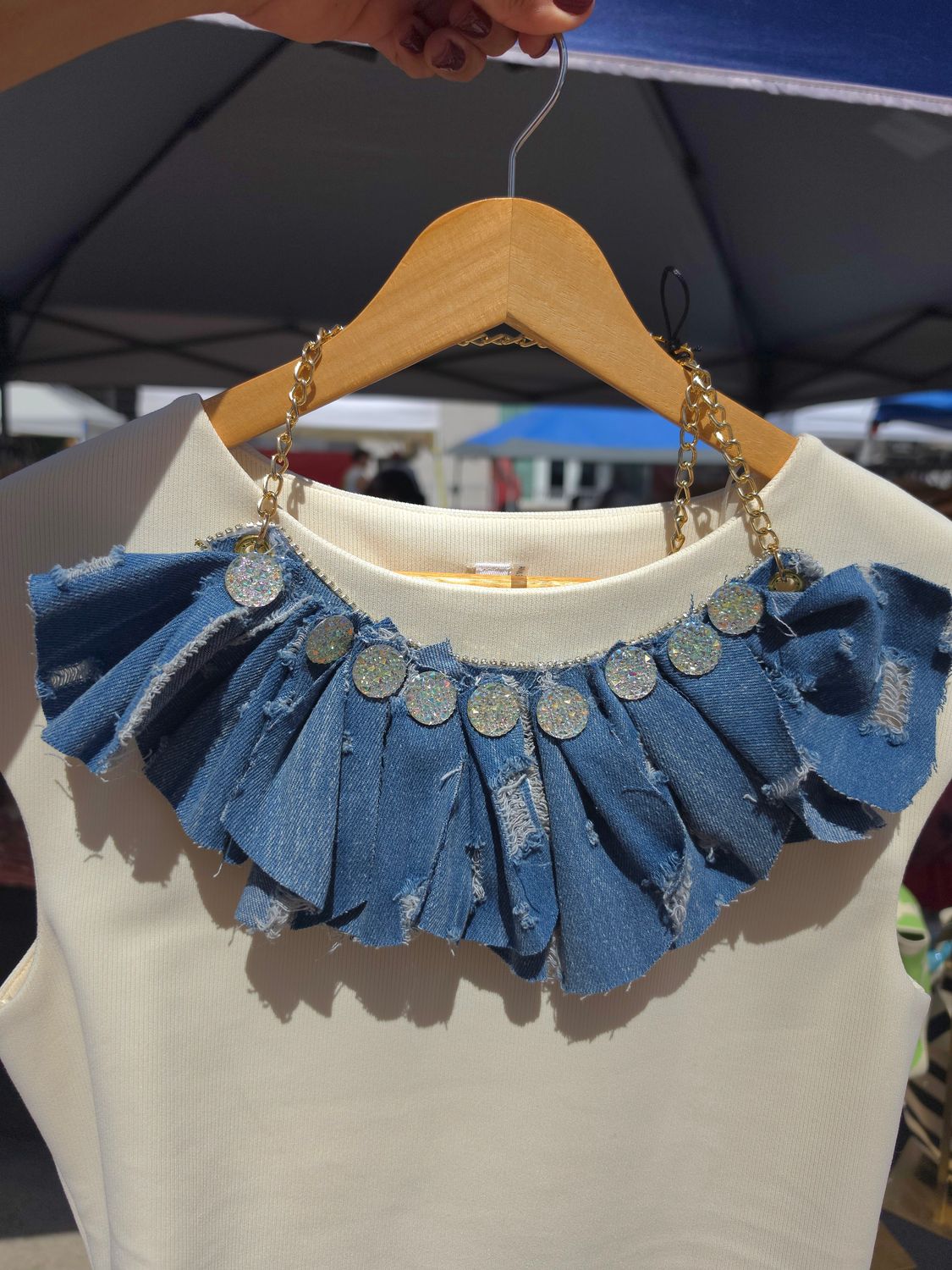 Denim Necklace