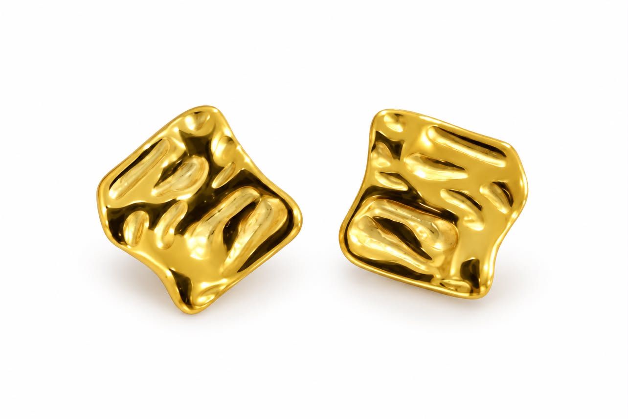 Sculpted Gold Studs