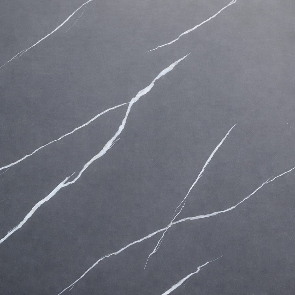 Panel PVC Pared Efecto Mármol Negro Rayo Alto Brillo 260x120 cm