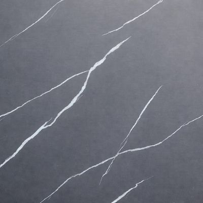 Panel PVC Pared Efecto Mármol Negro Rayo Alto Brillo 260x120 cm