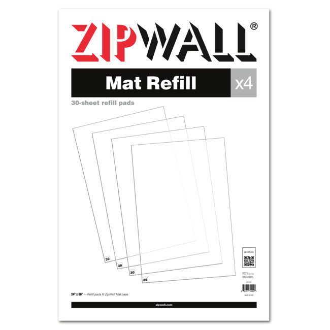ZipWall® Mat Refill (4 30 packs)