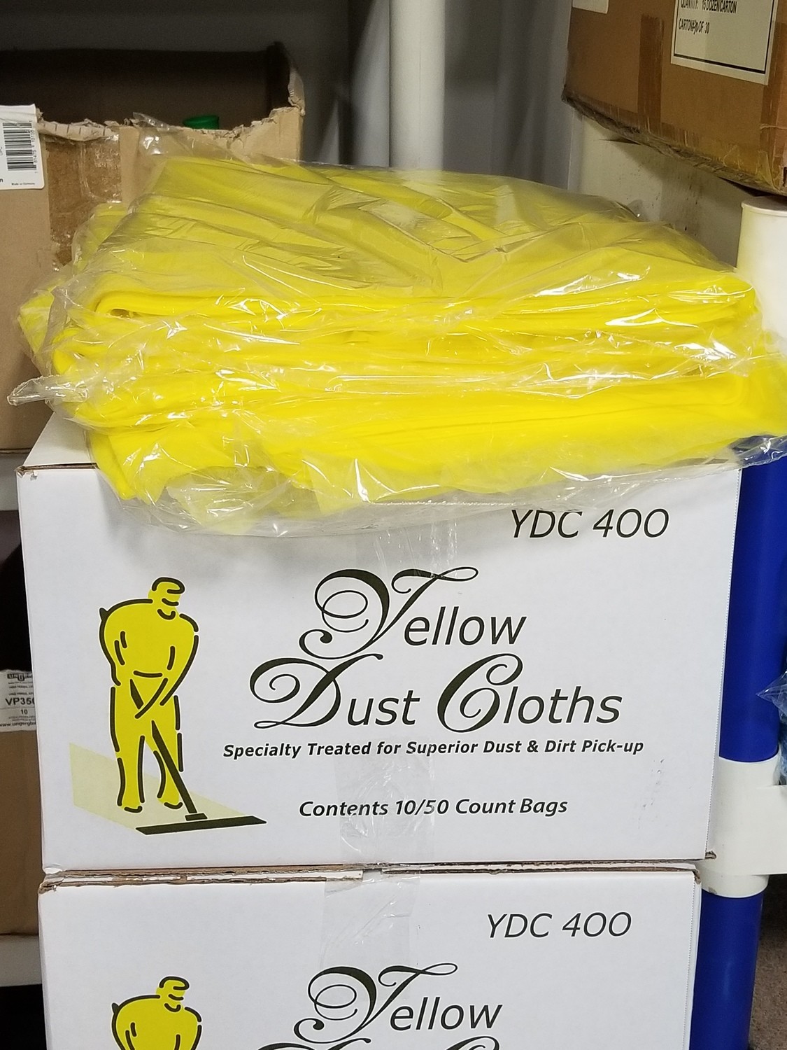 Yellow Treated Dust Cloths (50pk) - Cleaning Supplies Online