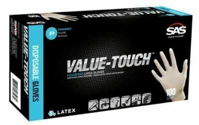 Value-Touch Powdered Latex Gloves (100ct.) Select Size