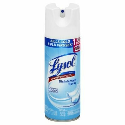 Lysol Disinfectant Spray, Crisp Linen (12 Pack) Lysol Disinfectant Spray, Crisp Linen (12 Pack)