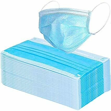 Disposable Surgical Mask, Blue (50 pack)