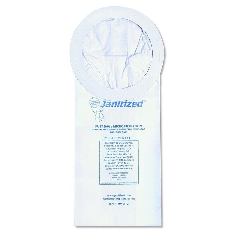 Disposable Vacuum Bags for Proteam Super Coach (10ct)