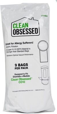 Clean Obsessed Vacuum Bag for CO10 Backpack (9ct)