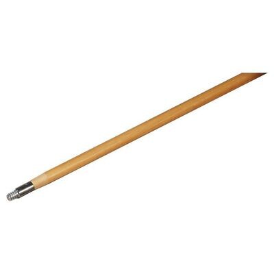 60 Inch Wood Brush Handle w/Metal Tip