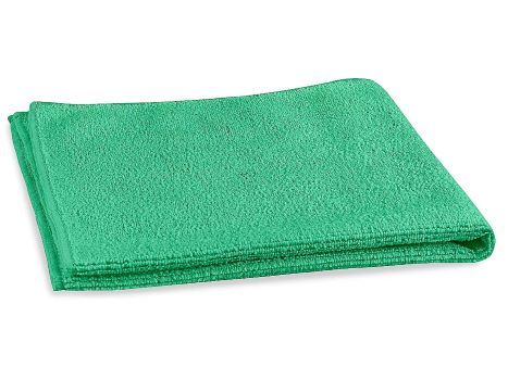 16&quot; x 16&quot; Microfiber Cloth, Green (12 pack)