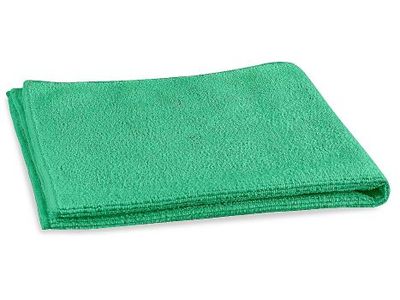 16" x 16" Microfiber Cloth, Green (12 pack)