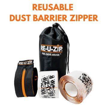 RE-U-ZIP Reusable Dust Barrier Zipper- Starter Kit
