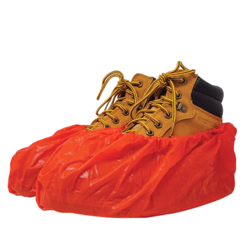 ShuBee Waterproof Shoe Covers, Red (40 pair)
