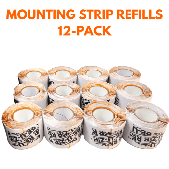 RE-U-ZIP Mounting Strips, 12 Pack