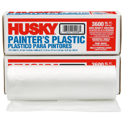 Husky Painter&#39;s Poly Sheeting - 9&#39; x 400&#39;