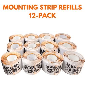 RE-U-ZIP Mounting Strips, 12 Pack