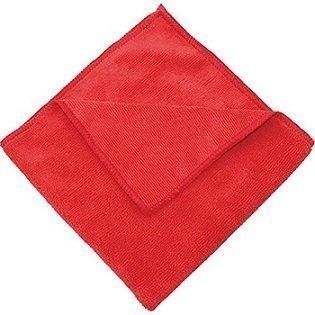 16&quot; x 16&quot; Microfiber Cloth, Red (12 pack)